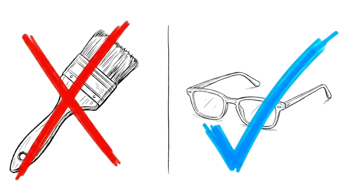 It is about clarity. Not the design