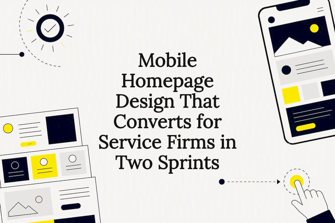 Decorative mobile homepage design title card