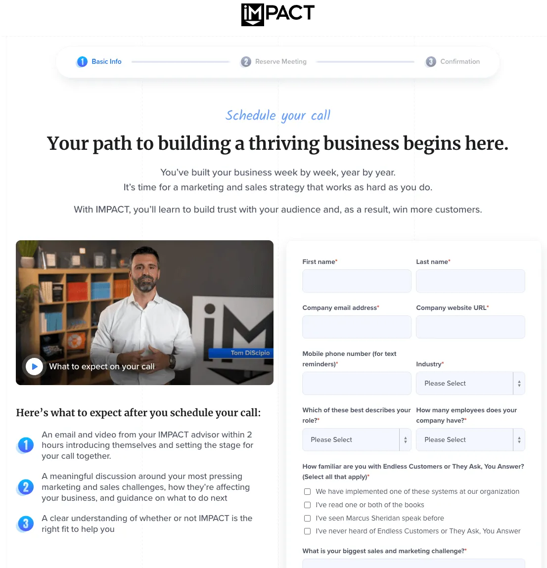 Schedule a call with Impact